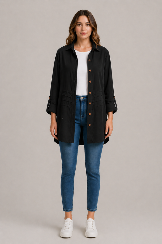 Long Sleeve Casual Shirt Jacket