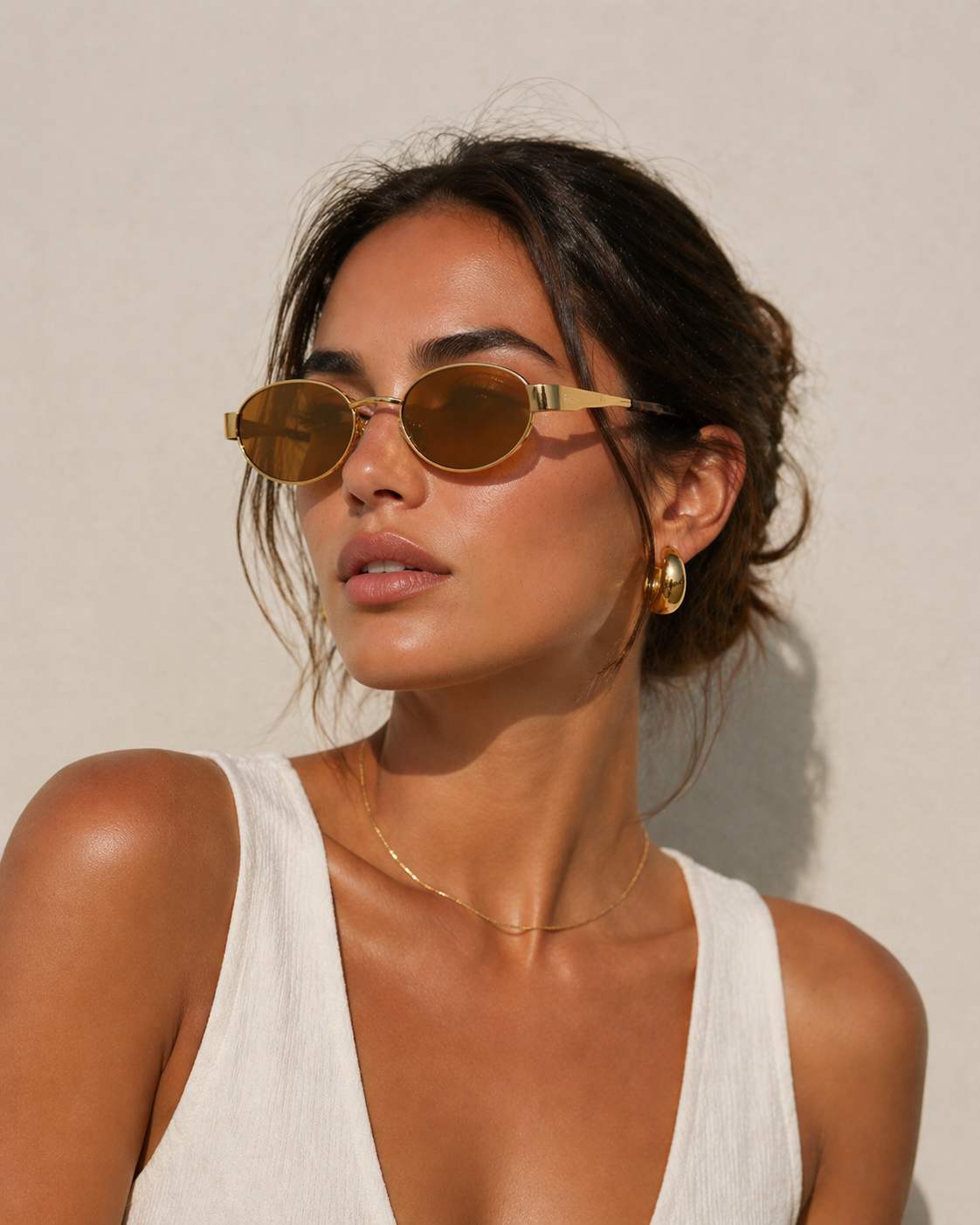 Oval Metal Sunglasses