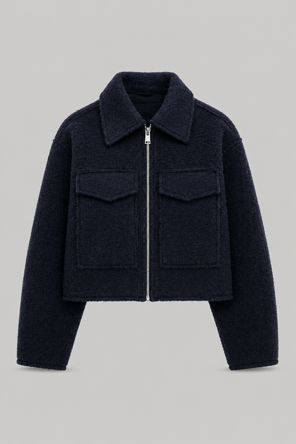 French Pearl Tweed Cropped Jacket