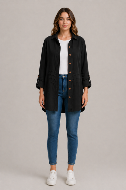 Long Sleeve Casual Shirt Jacket