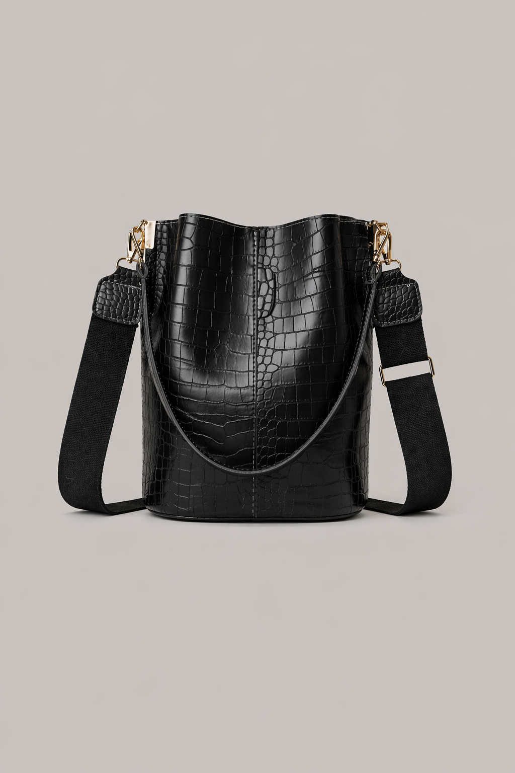 Stone Pattern Signature Bucket Bag