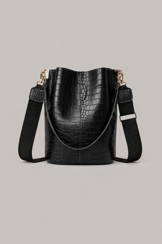 Stone Pattern Signature Bucket Bag