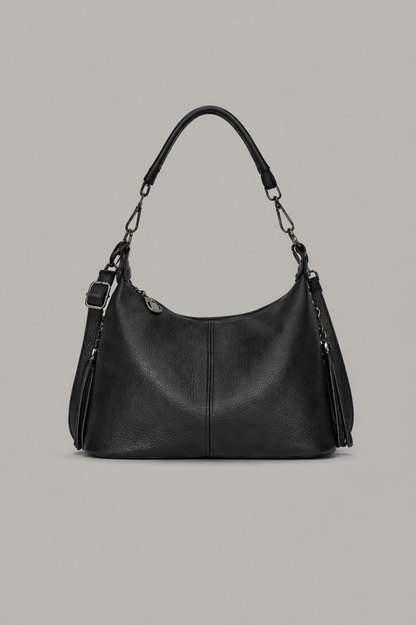 Soft Curve Leather Hobo