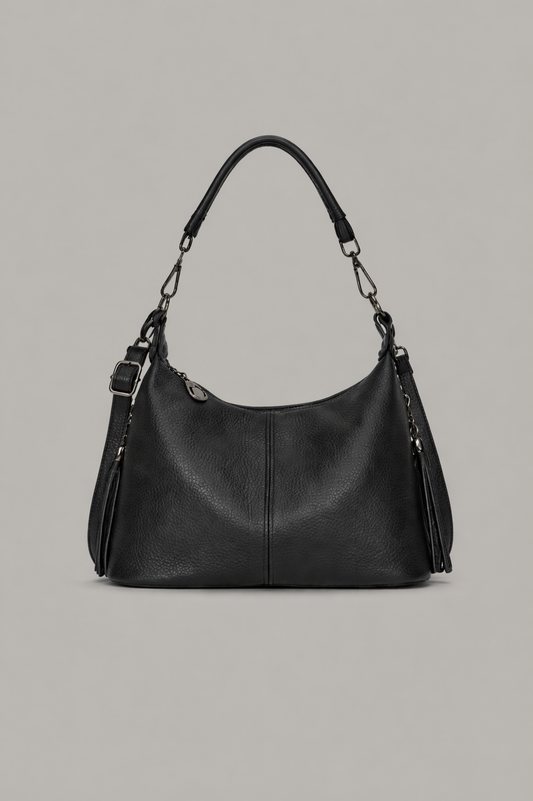 Soft Curve Leather Hobo