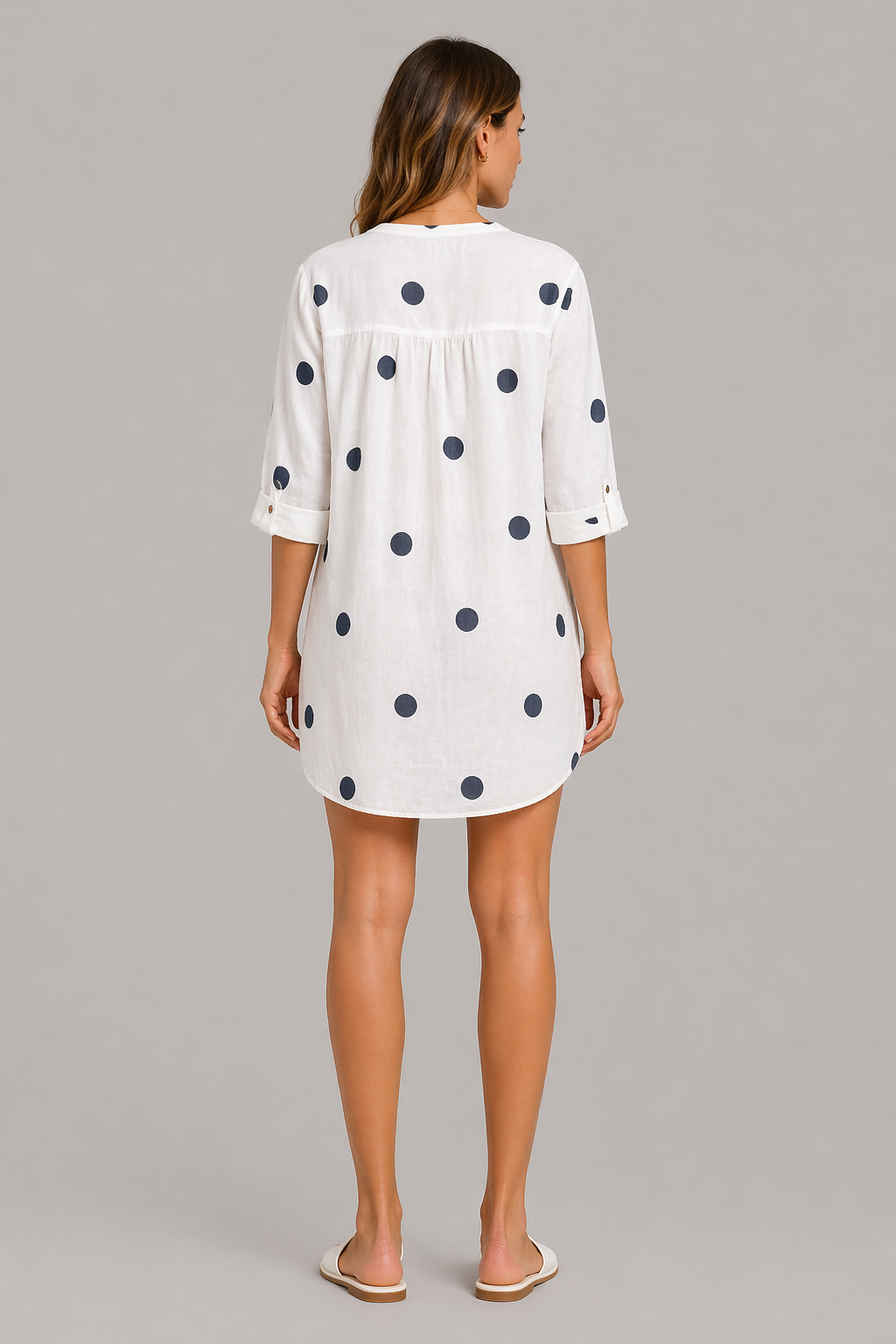 Printed V-Neck Relaxed Summer Dress