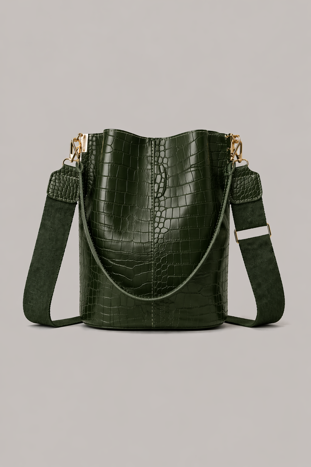 Stone Pattern Signature Bucket Bag