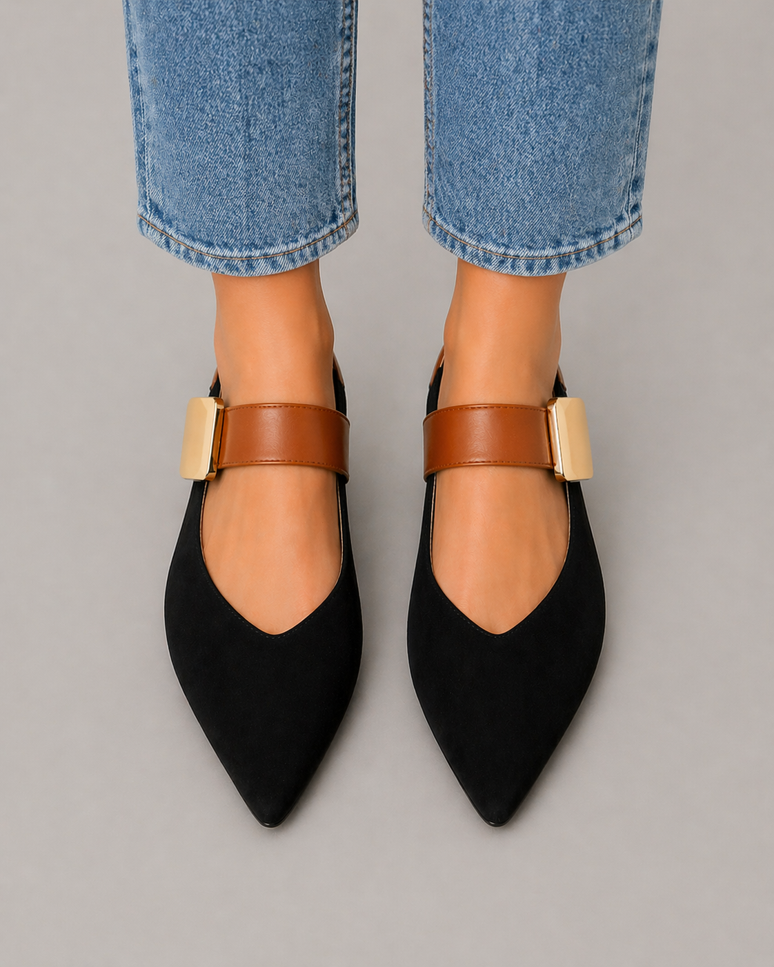 Buckle Mary Jane Flats