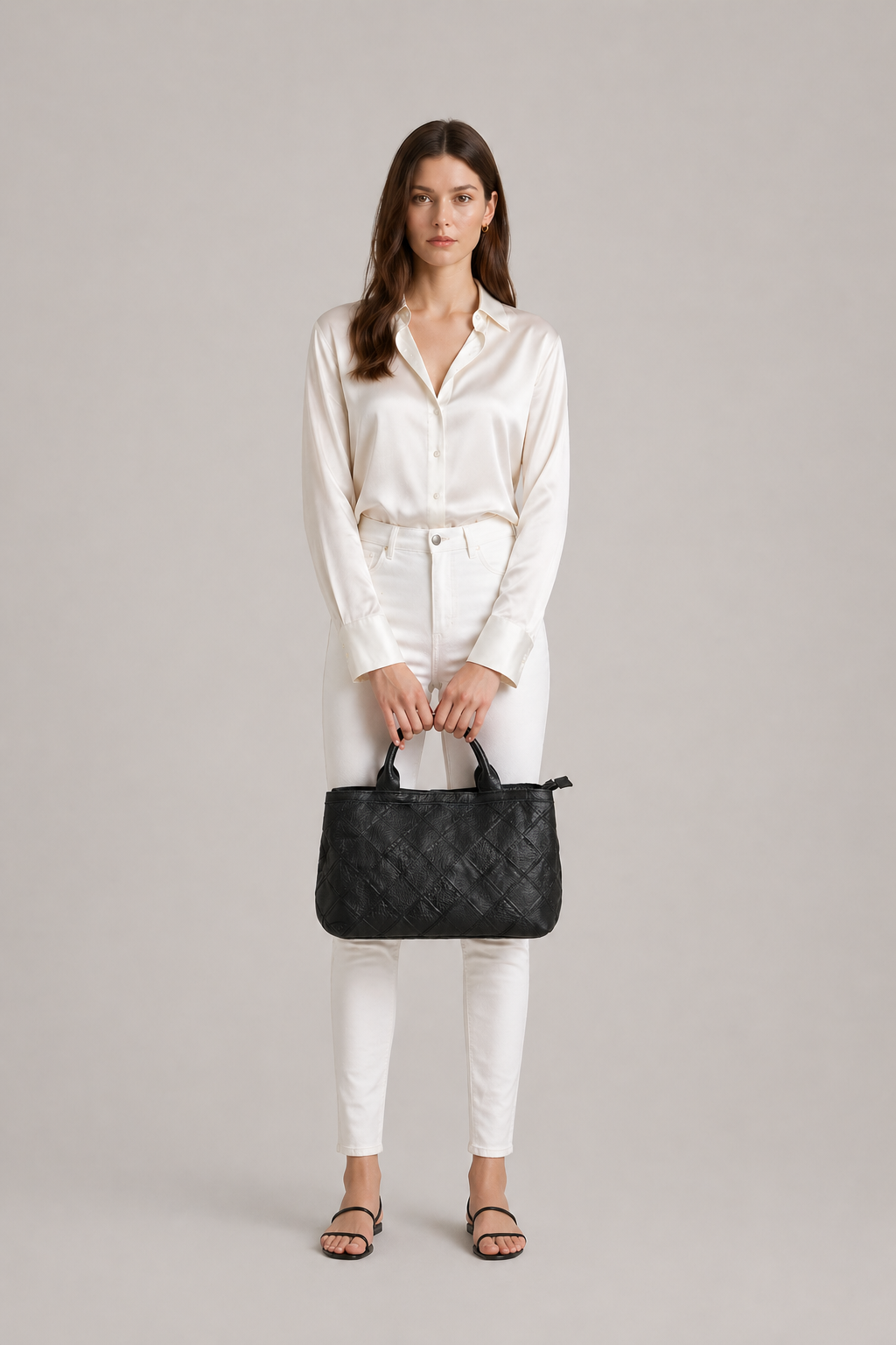 Quilted Leather Tote
