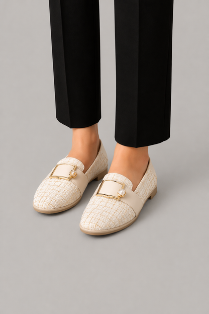 Flat Shoes Buckle Loafers