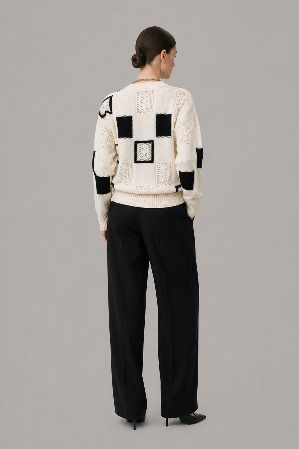 Patchwork Knit Sweater