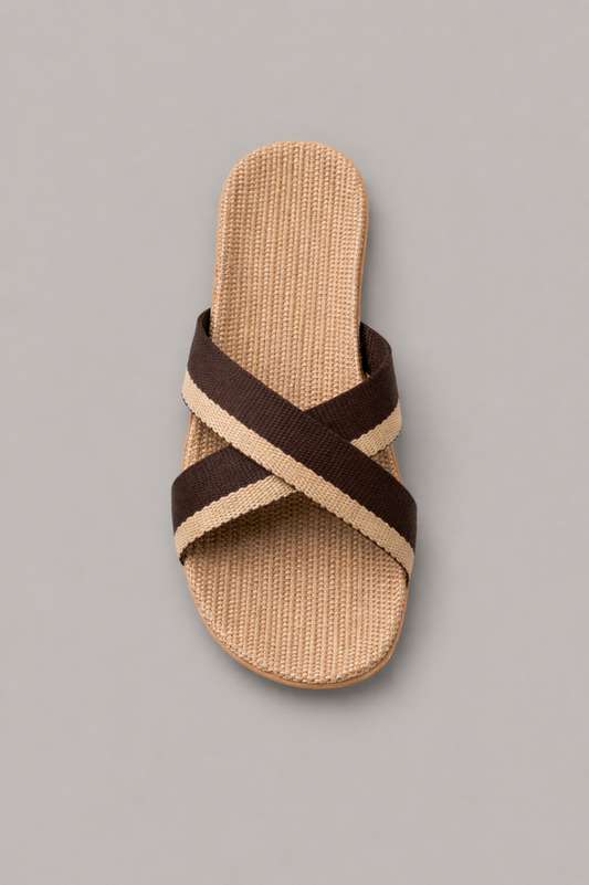Linen Platform Sandals
