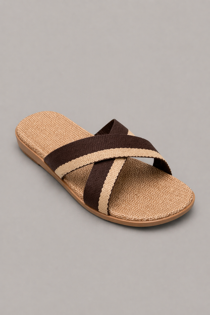 Linen Platform Sandals