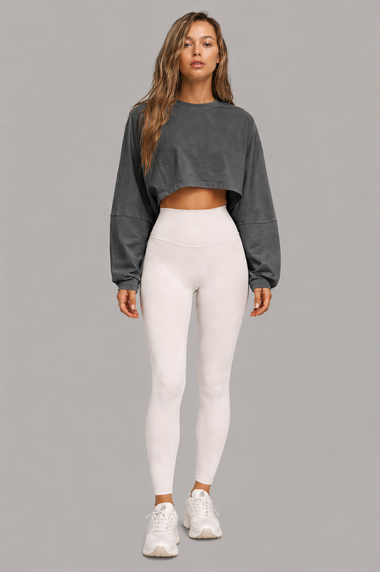 Cropped Knit Tee