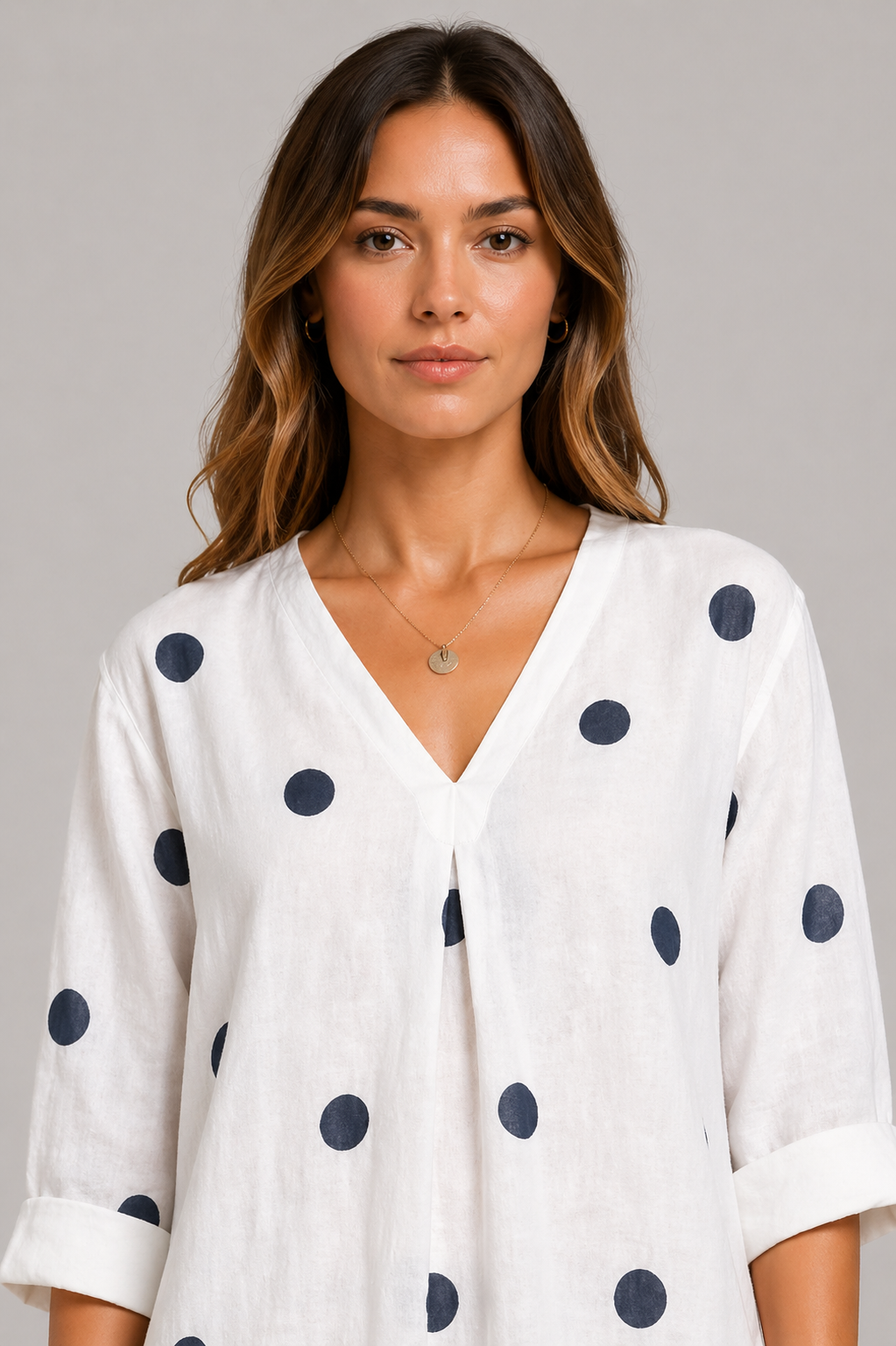 Printed V-Neck Relaxed Summer Dress