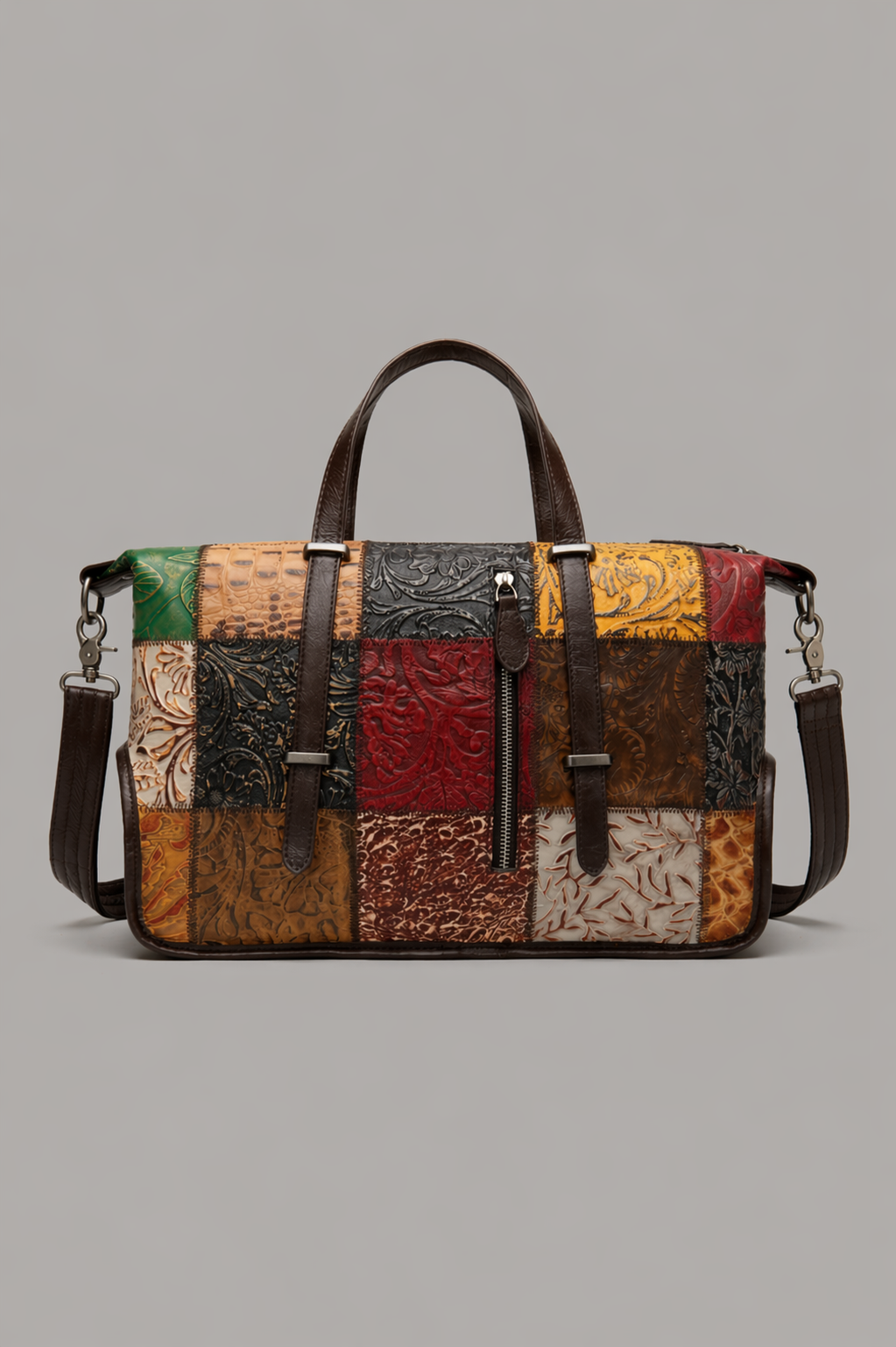Panel Leather Weekender