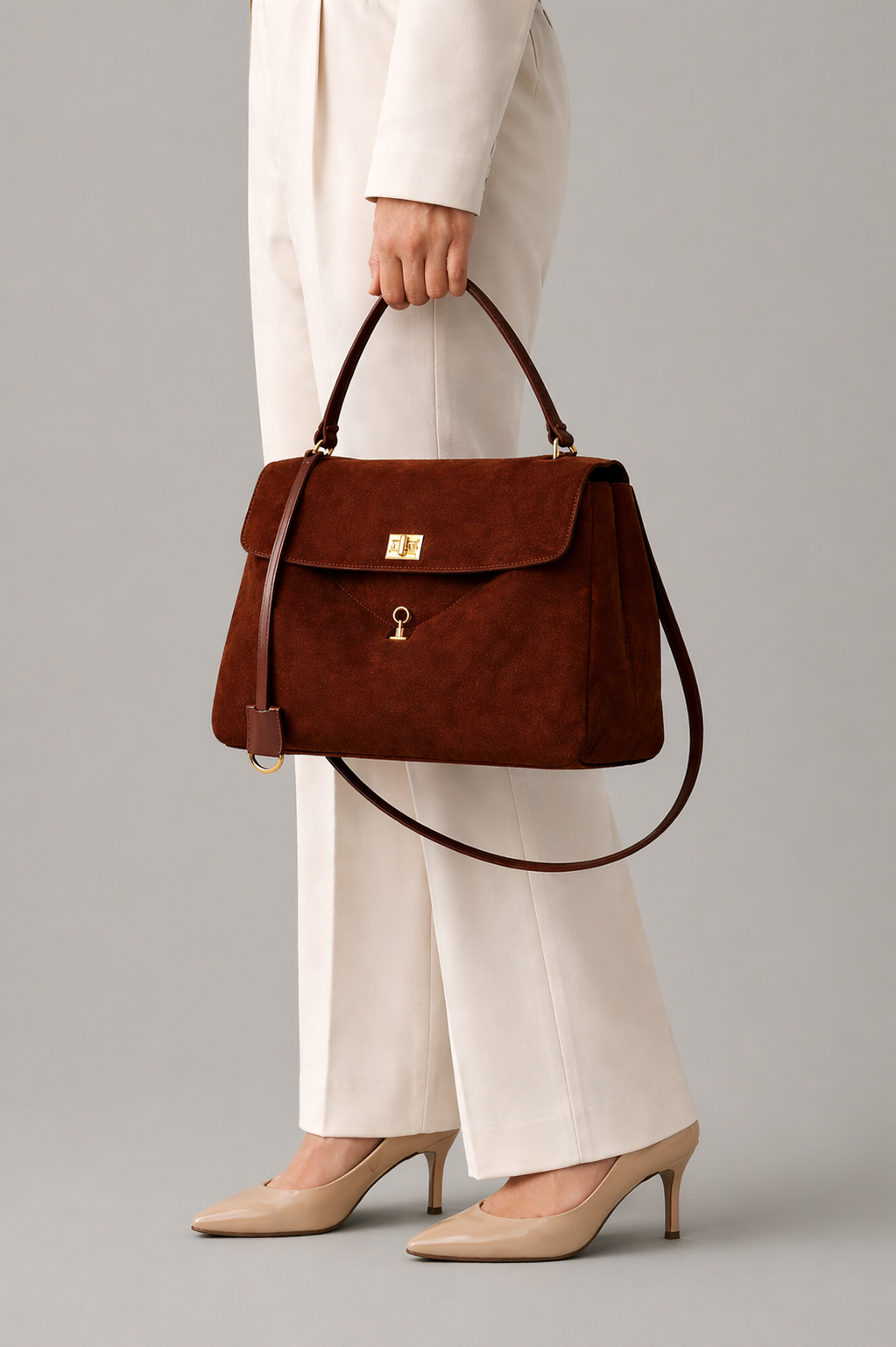 Saddle Flap Leather Bag