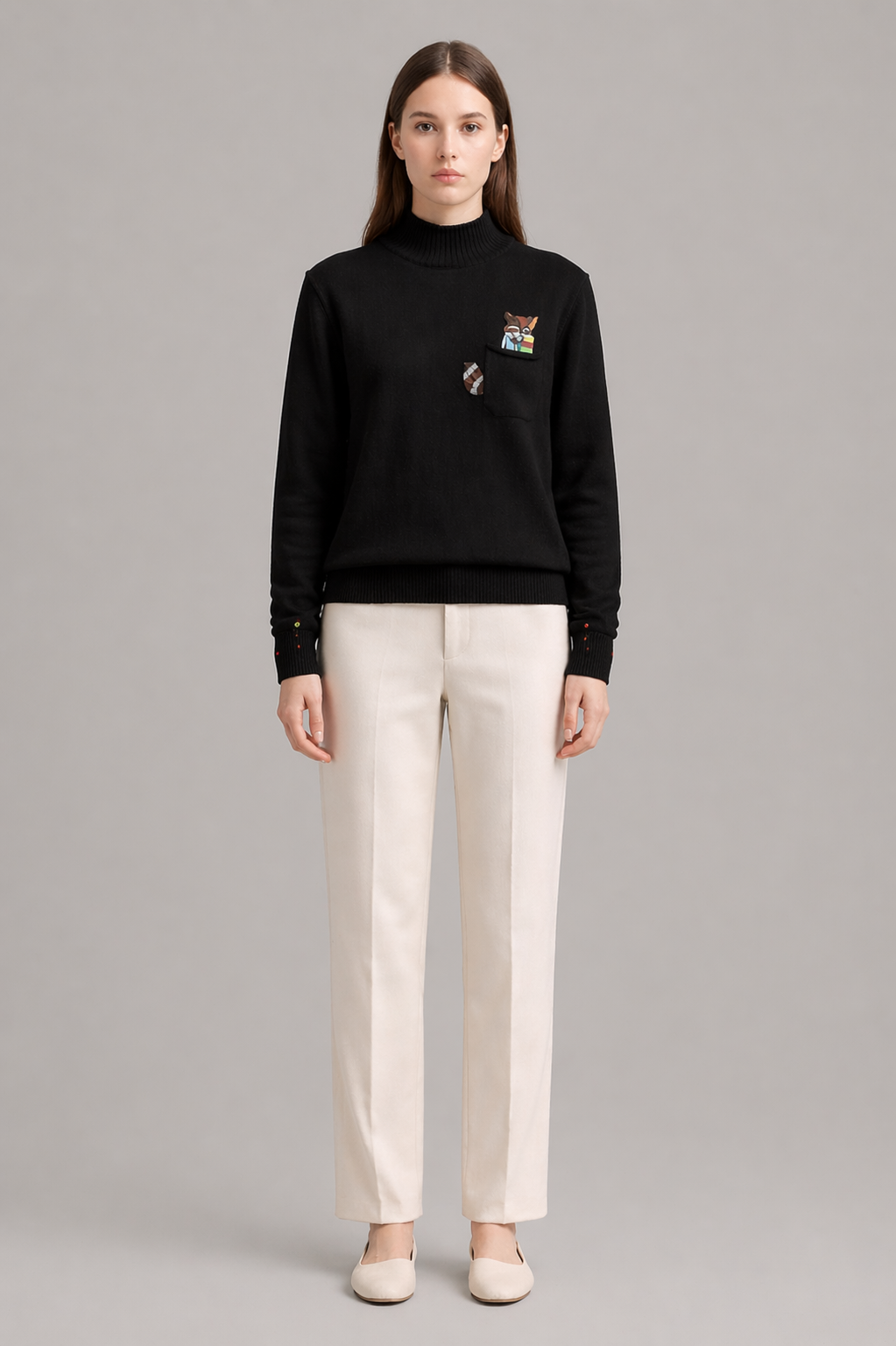 Embroidered Knit Sweater