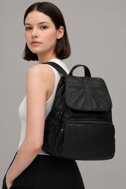 Structured Leather Backpack
