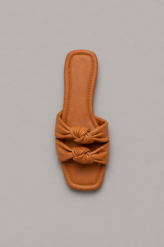 Double Bow Flat Sandals
