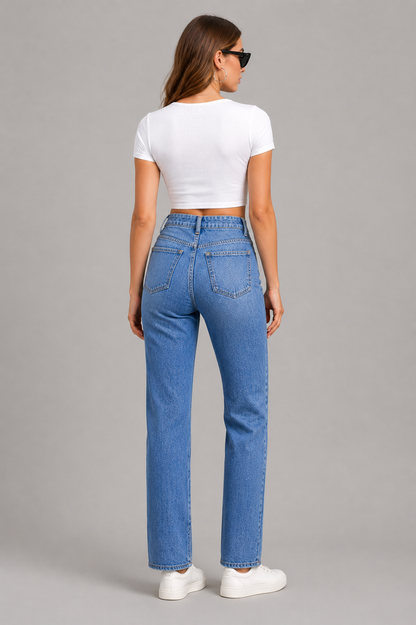 Ribbed Button Crop Top