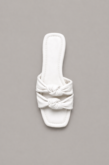 Double Bow Flat Sandals