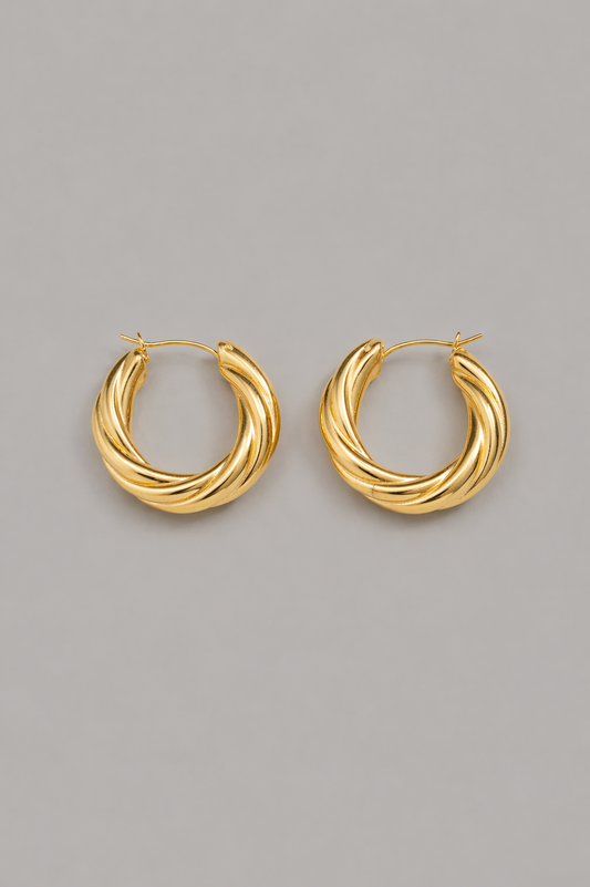 Twisted Hoop Earrings