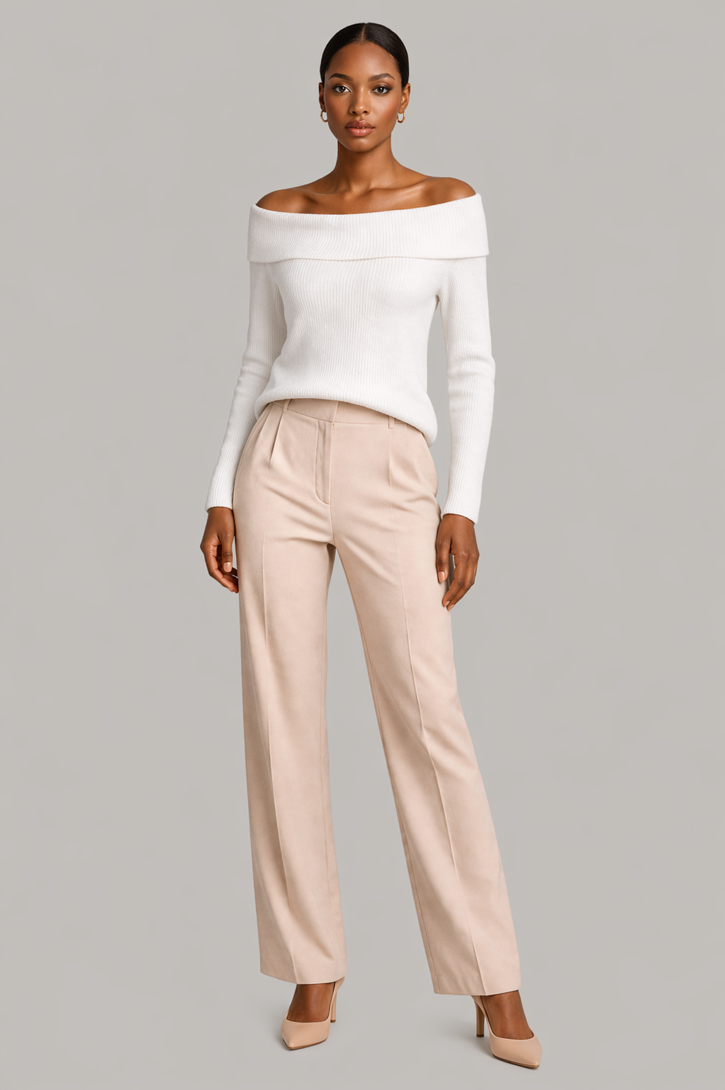 Off-Shoulder Knit Sweater