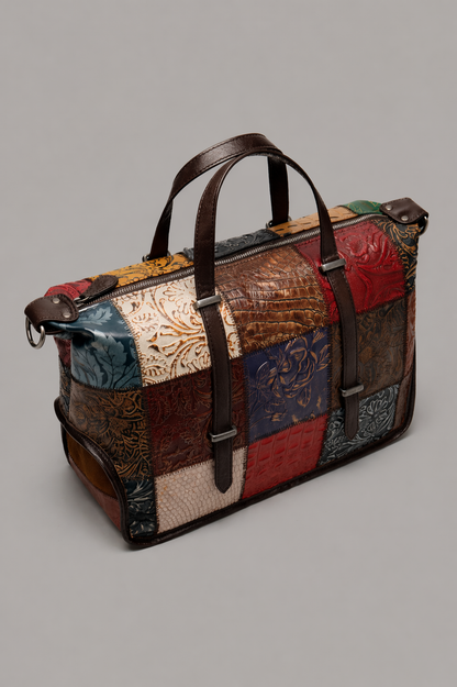 Panel Leather Weekender