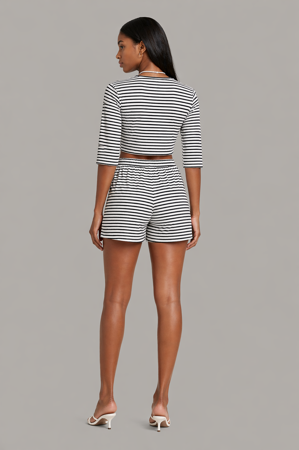 Striped Short Sleeve Set