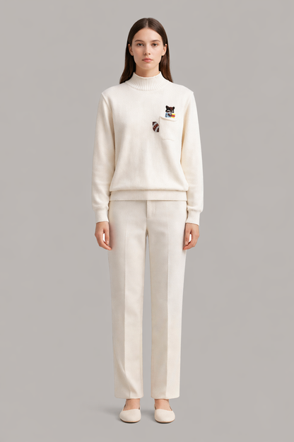 Embroidered Knit Sweater