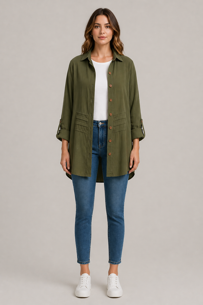 Long Sleeve Casual Shirt Jacket