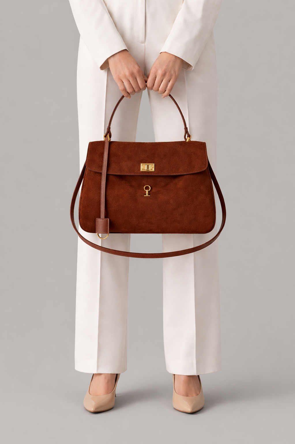 Saddle Flap Leather Bag