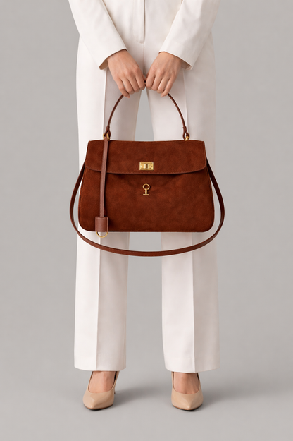 Saddle Flap Leather Bag