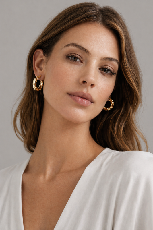 Twisted Hoop Earrings