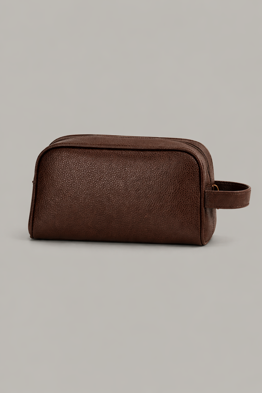 Leather Travel Toiletry Bag